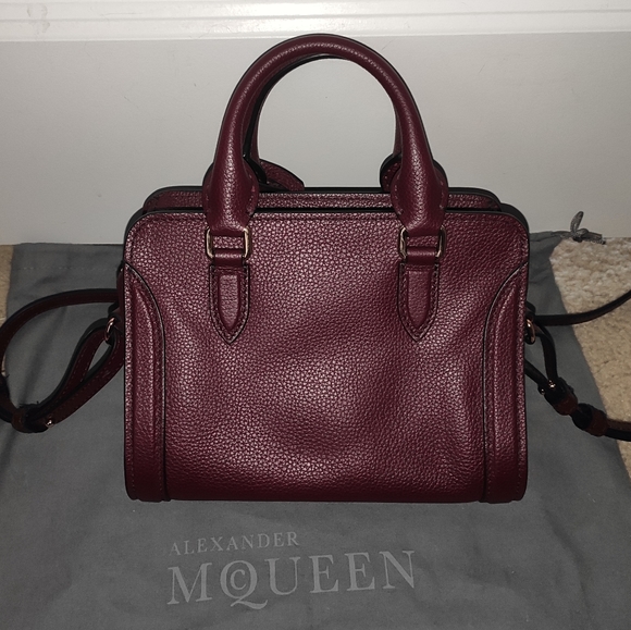 Alexander McQueen Bordeaux Leather Padlock Bag - Picture 7 of 17